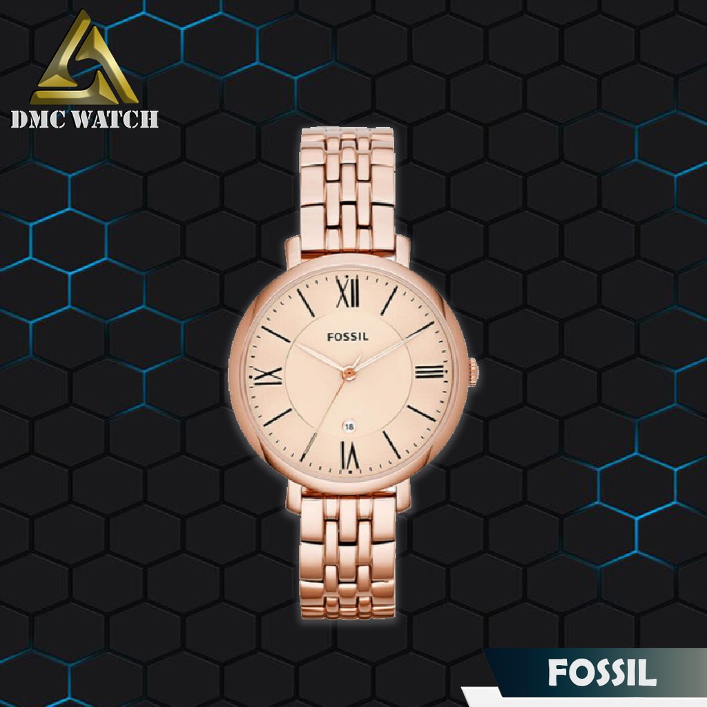 Jam Tangan Fosil Jacqueline ES-3435 Rose Gold Authentic Warranty