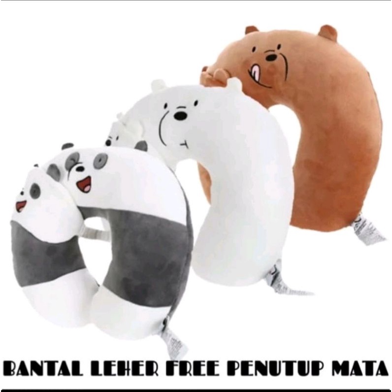 Bantal Leher Bantal Santai Travel Free Penutup Mata