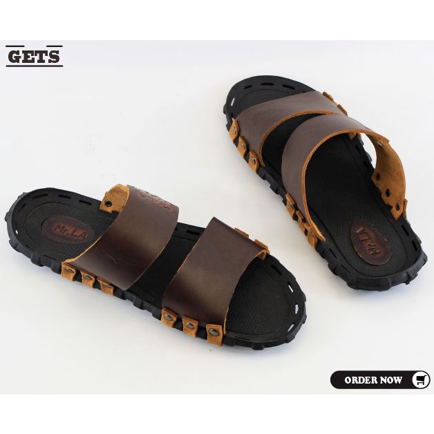 Sandal Sendal Pria Slop Pria Casual Sepatu Sandal Karet Selop Kulit Pria Kekinian Slip On Kondangan Laki Laki Cowok Dewasa