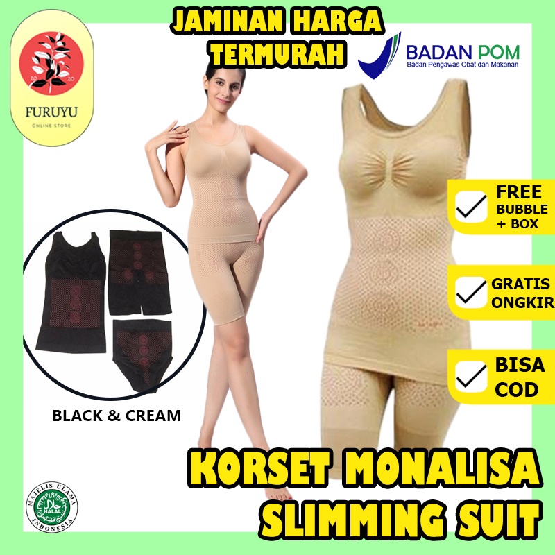 Korset Pelangsing Perut Wanita Monalisa Slimming Suit Baju Pakaian Dalam Pelangsing Badan Original Pembentuk Tubuh Jadi Langsing