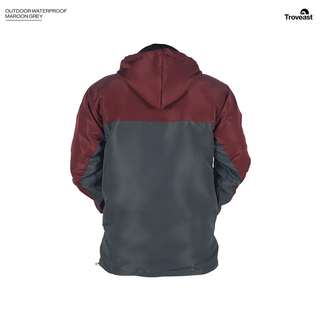 Troveast Jaket Outdoor Waterproof-Maroon M