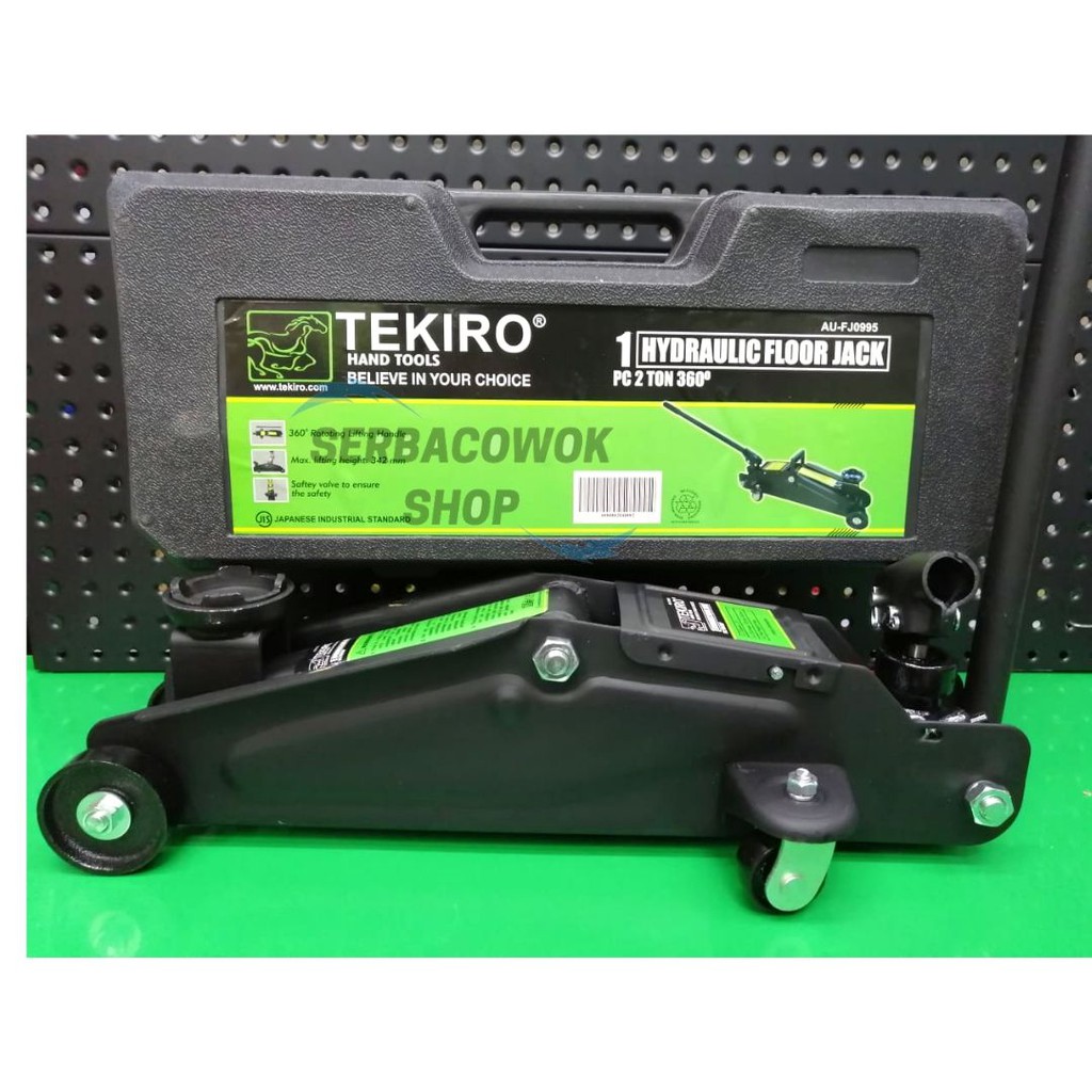 Tekiro Dongkrak Buaya Putar 2 Ton 360 Hitam Floor Jack Type Rotary Termurah Berkualitas