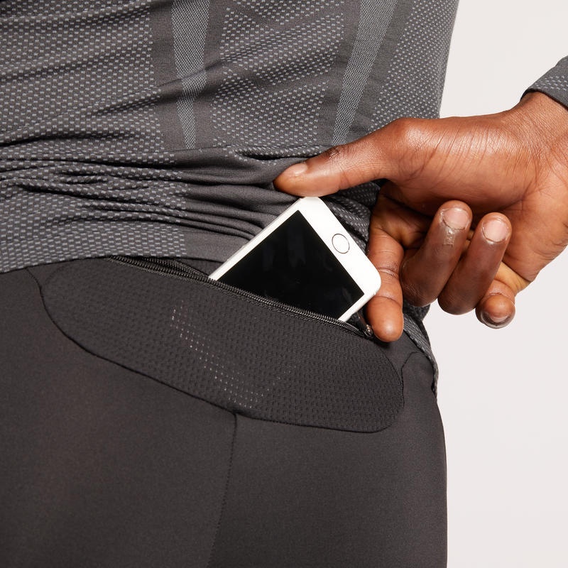 KIPRUN Celana Ketat Lari Pria Nyaman Kantong Belakang Untuk Smartphone