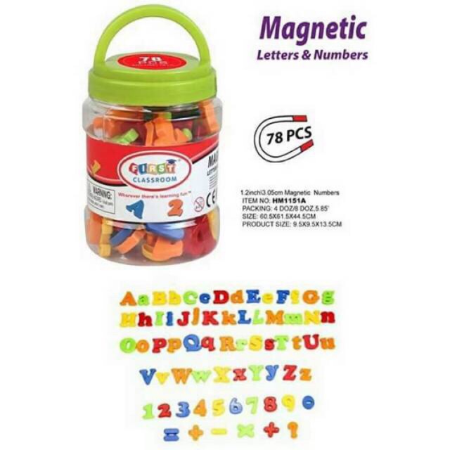 Jual Magnetic Letters And Numbers 78pcs | Shopee Indonesia