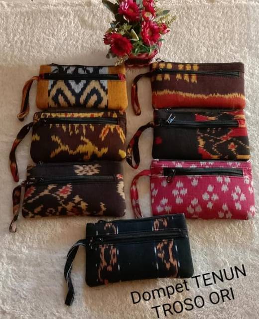 DOMPET TENUN TROSO ORIGINAL JEPARA,clutch Troso,clutch tenun termurah