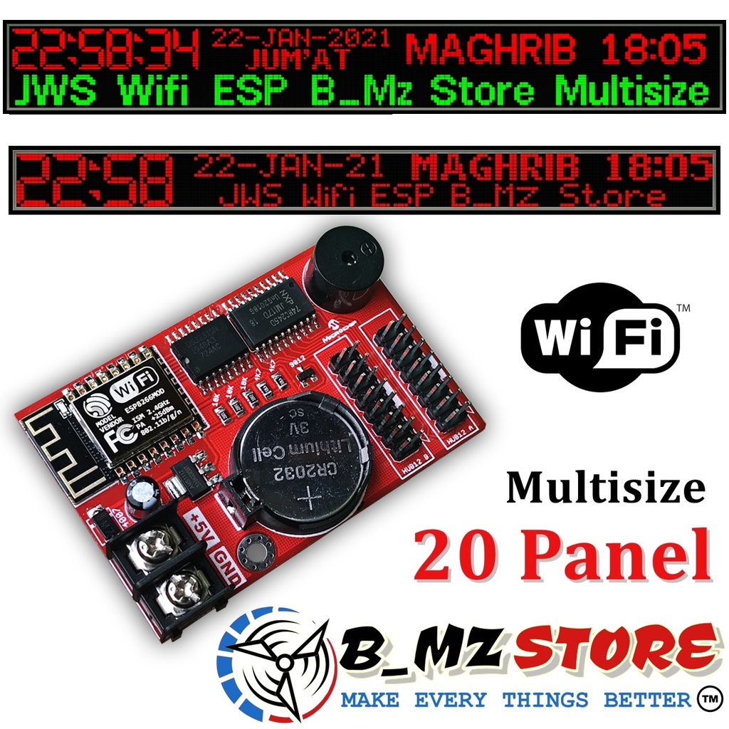 Kontroller - Controller Jam Sholat JWS Wifi P10 Besar Jumbo Multisize