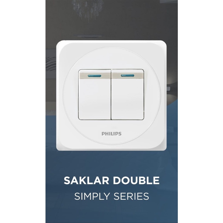 PHILIPS Simply Saklar Double