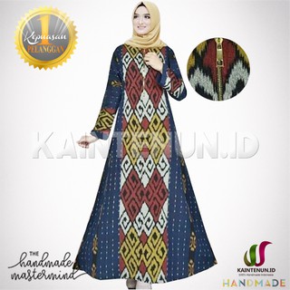 Gamis Batik Wanita Muslimah Kain Tenun Troso Jepara Handmade Gms002 Shopee Indonesia