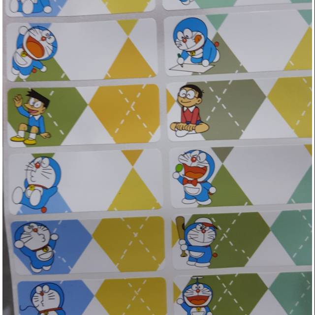 

label nama Doraemon TPS