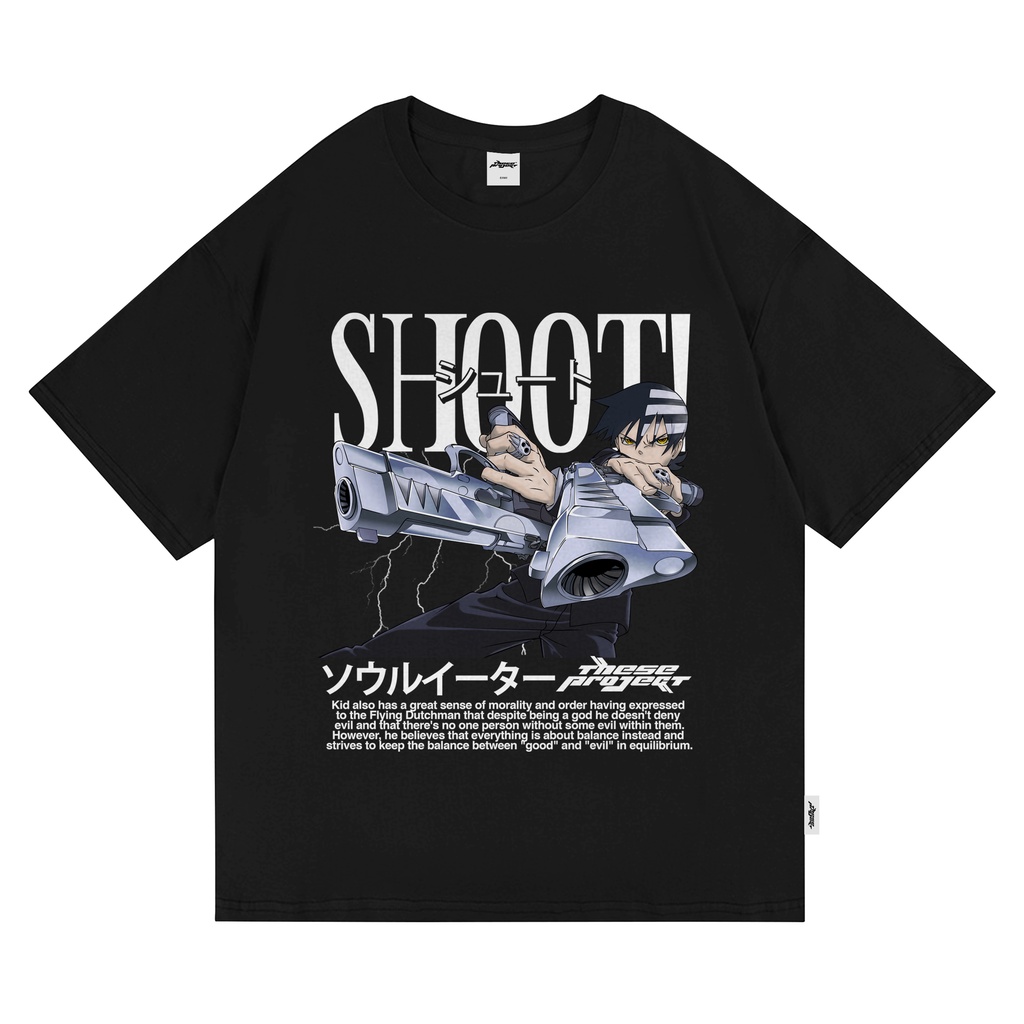 Theseproject T-Shirt Kaos Oversize Anime Soul Eater Death The Kid