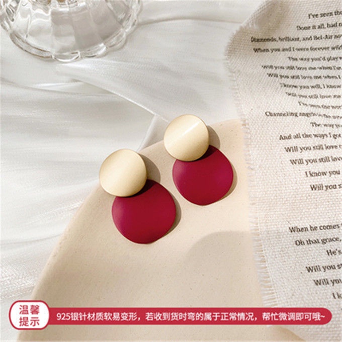 Morandi anting-anting 22 Baru Korea anting-anting elegan trendy Lingkaran anting-anting online influ