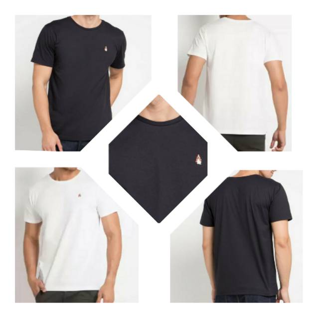 Kaos oblong hitam polos. Kaos oblong putih polos