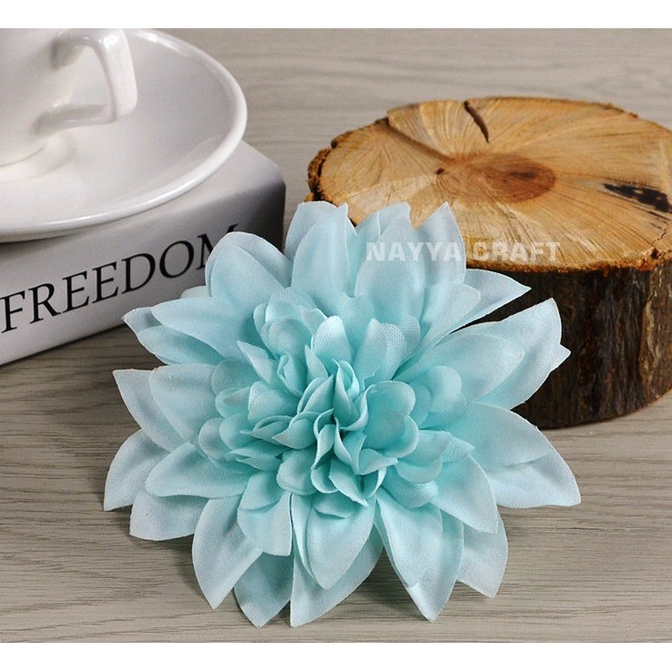 Bunga Dahlia Artificial 10.5 Cm Kepala Bunga Artificial Dekorasi Bahan Kain Non Tangkai Peony Mawar-3