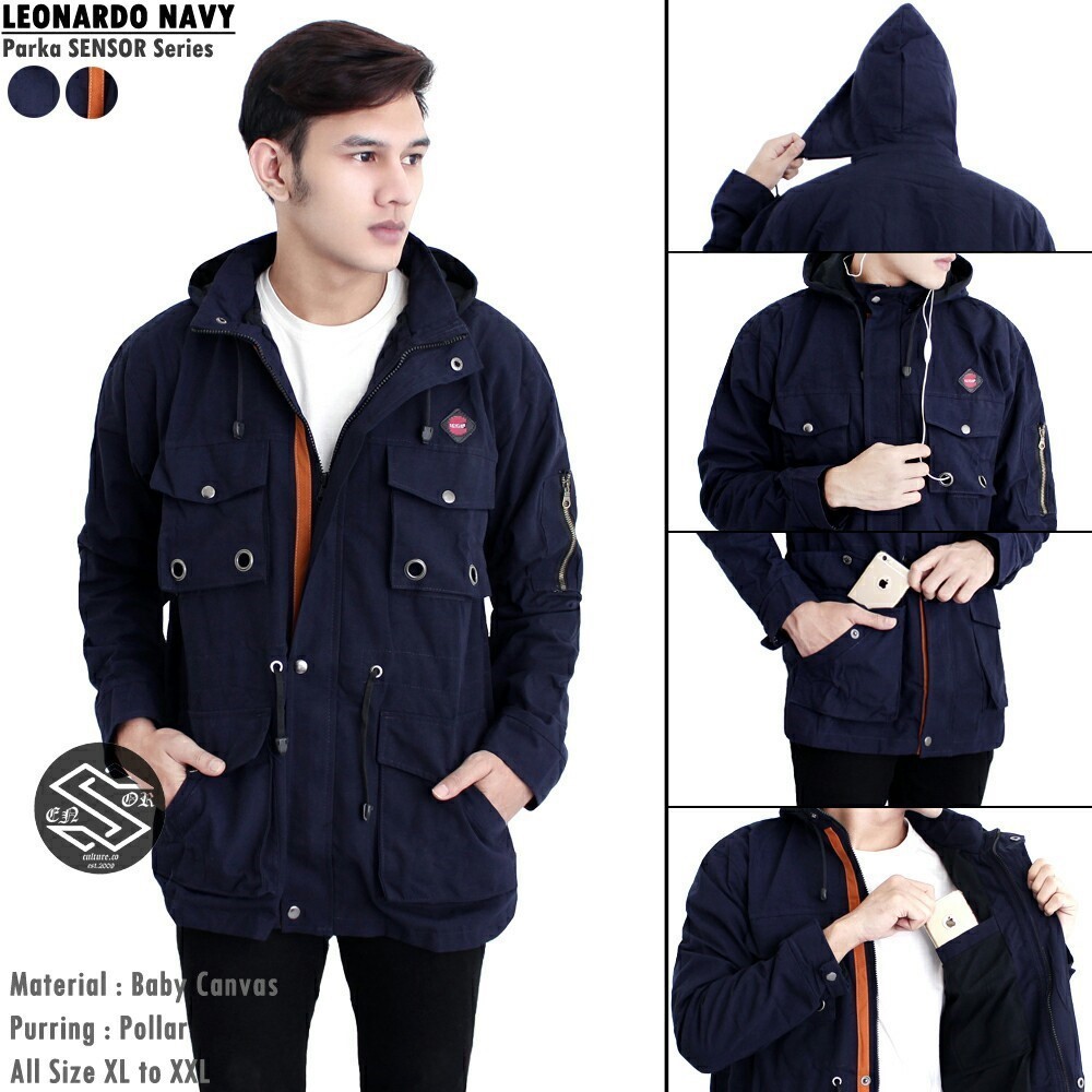 PREMIUM ! Jaket Parka Pria Canvas Premium Leonardo - Jaket Parka Ring - Jaket Untuk Mendaki