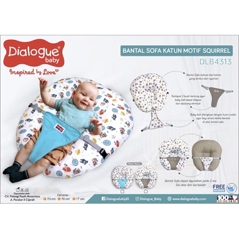 Bantal sofa katun motif sQuirrel DLB4313