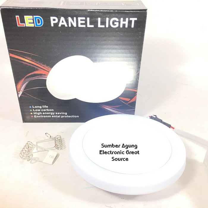 Panel Downlight LED Tanam 2 Warna Putih 3W Kuning Warm White 3W Emico Bulat