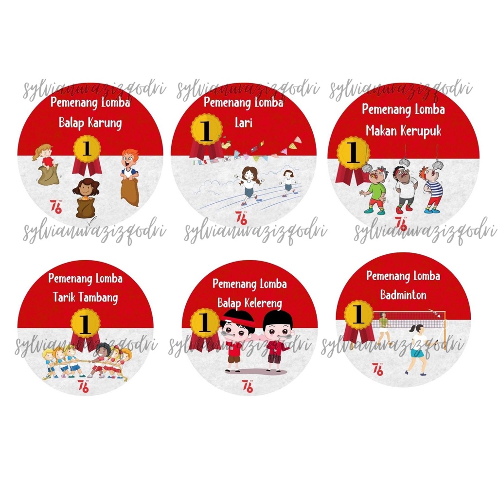 Hadiah Agustusan, Hadiah Lomba, Mendali Custom, Mendali Lomba