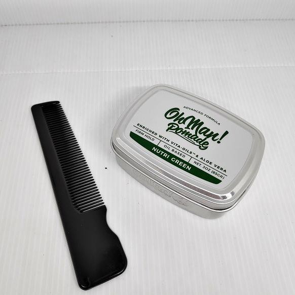 l84➺ Oh Man Pomade Nutri Green 3oz (Ukuran Besar) Strong Hold OIlbased Free Sisir