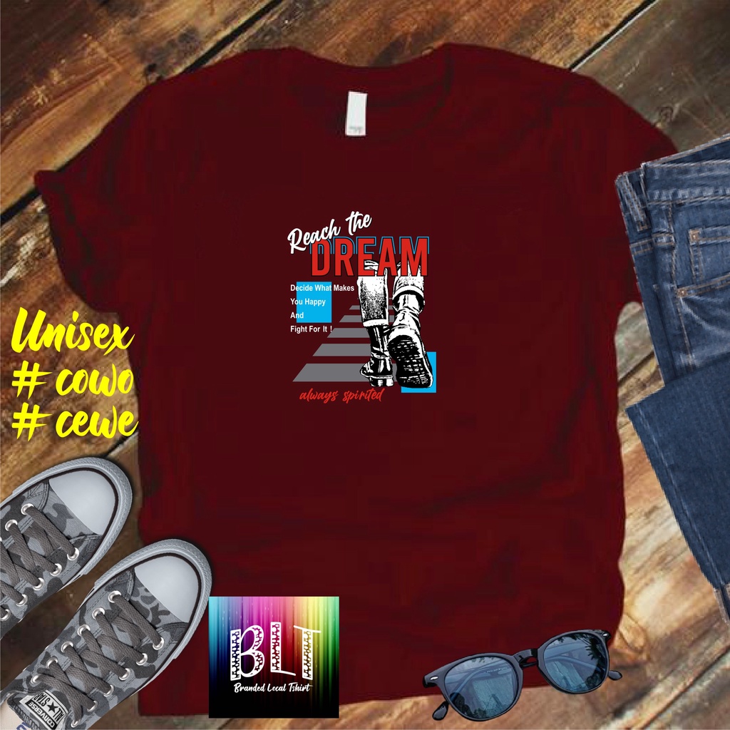 Cod/Kaos DTF REACH THE DREAM/Kaos Terlaris Kualitas Terjamin Kaos Pria Distro Hits2022/Kaos Murah Kaos Cotton 30s Kaos katun/Kaos Bergambar Kaos Distro Kaos Pria Dan Wanita Kaos Kata2 Lucu Kaos Viral/Kaos Promo/Best Seller