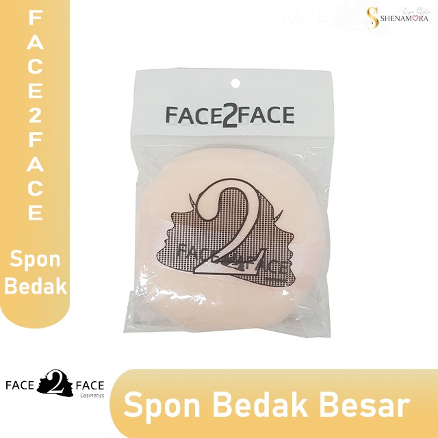 Face 2 Face Spon Muka / Spon Bedak Bulat Type Besar