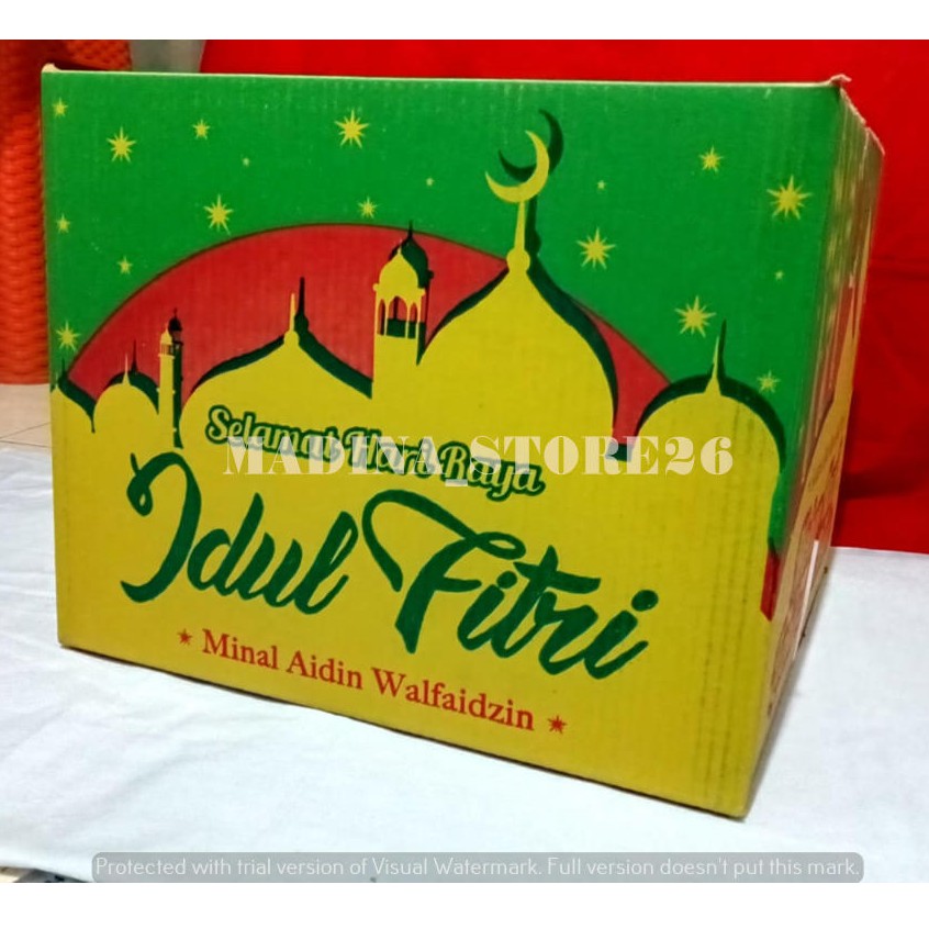

Kardus Idul Fitri / Kardus Lebaran / Kardus Parcel Warna Kuning besar/ Uk. 39x39x31 isi 10pcs