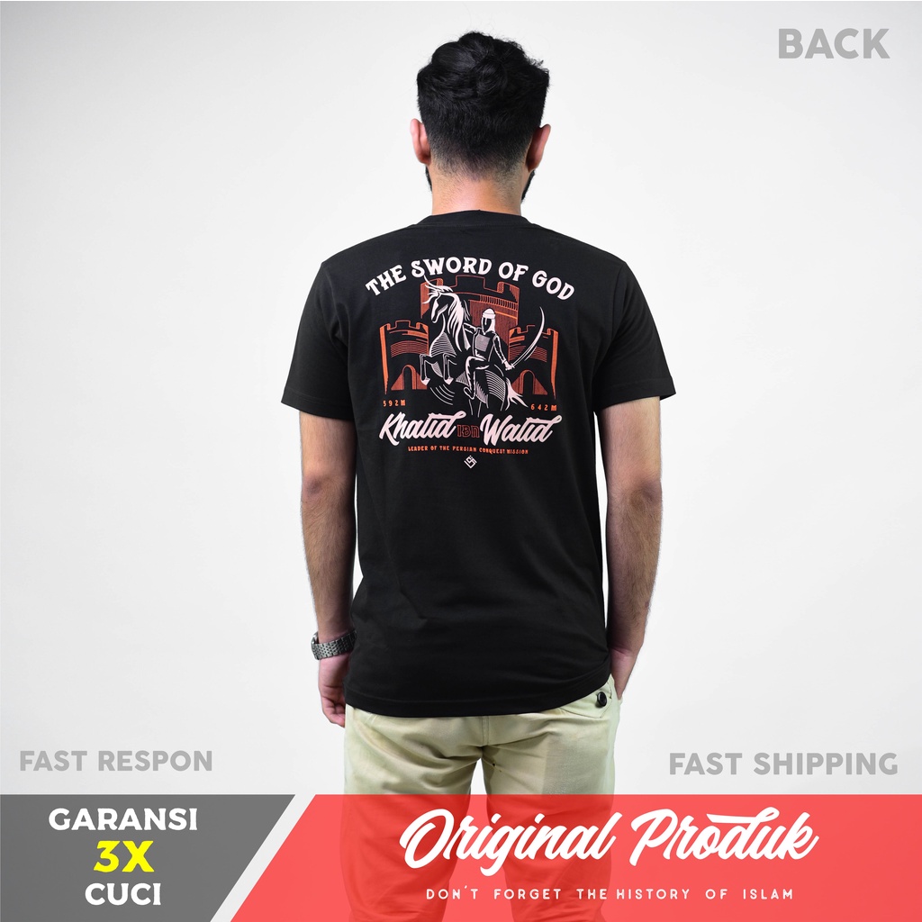 KAOS QAF KHALID IBN WALID - Original Kaos Qaf Moeslem Apparel