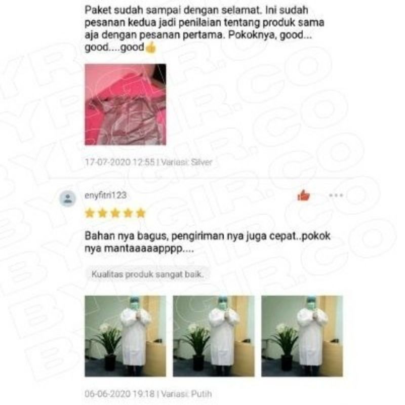 BYRGIR Reusable Barascoat Surgical Gown Jubah Jas Lab Operasi APD Parasut Anti Air Darah Waterproof