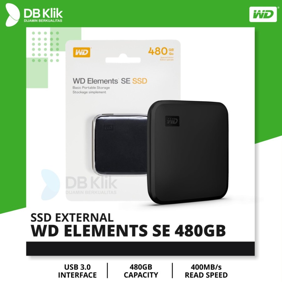 SSD External WD ELEMENTS SE 480GB 3.0 - SSD Portable Elements SE 480GB