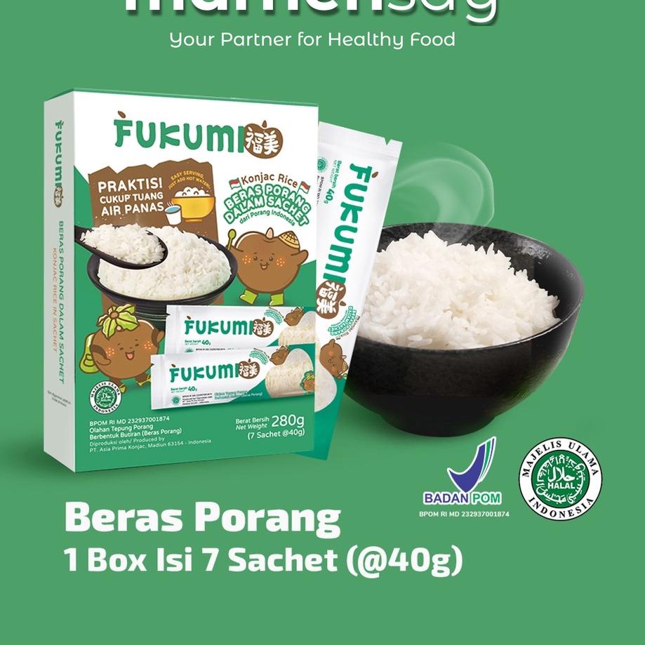 

beras porang fukumi beras shirataki rendah kalori kemasan sachet ハ