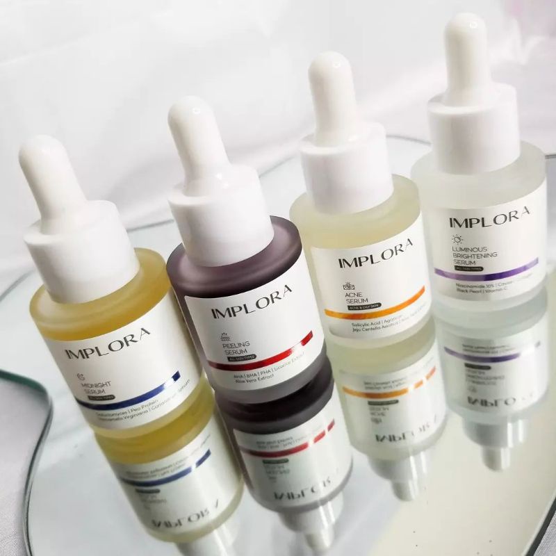 Serum Implora pemutih wajah , penghilang jerawat,flek ,kulit kusam ,BPOM
