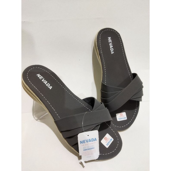 sandal wanita wedges Nevada slop terbaru/sandal wanita Nevada