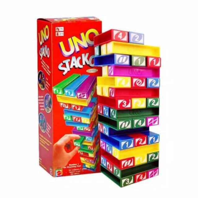 UNO stacko | Mainan edukasi block susun | Kartu UNO