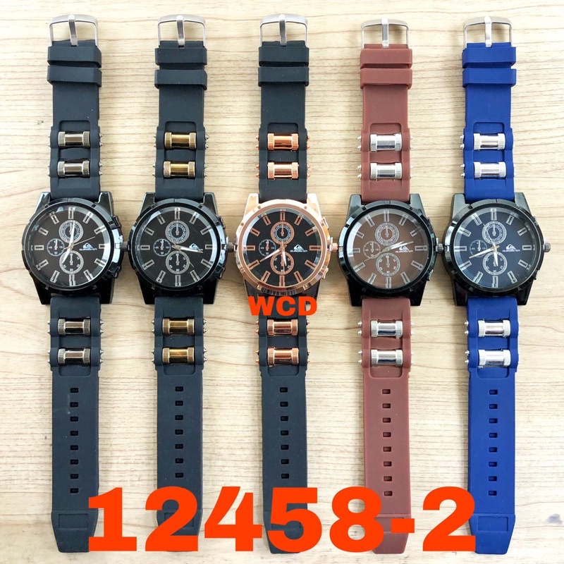 [DGS] Jam Tangan Pria Quiksilver Peluru Super Chrono Rubber/Karet