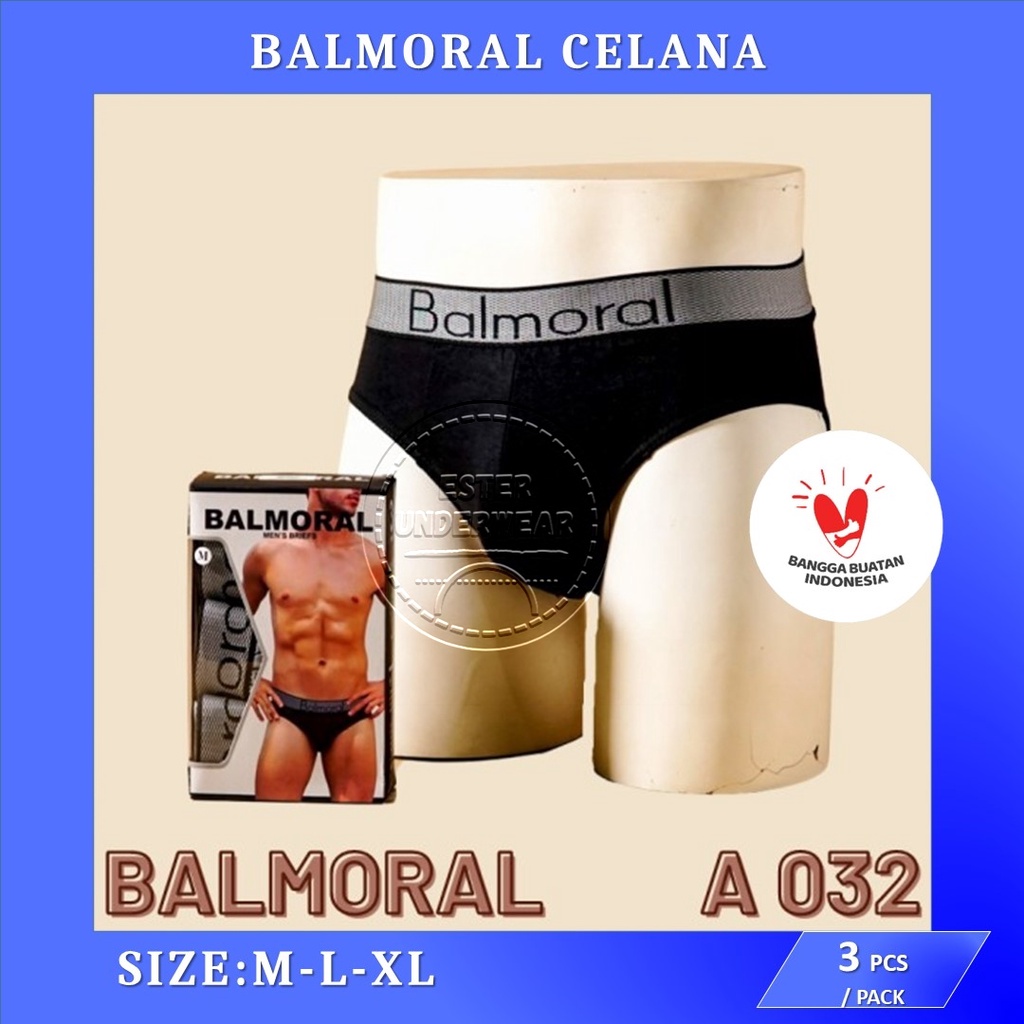 Celana dalam Pria Balmoral A 032 Isi 3 PCS