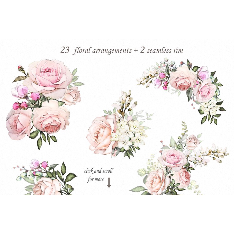 Love And Roses Floral Design Set - JPEG Ultra HD