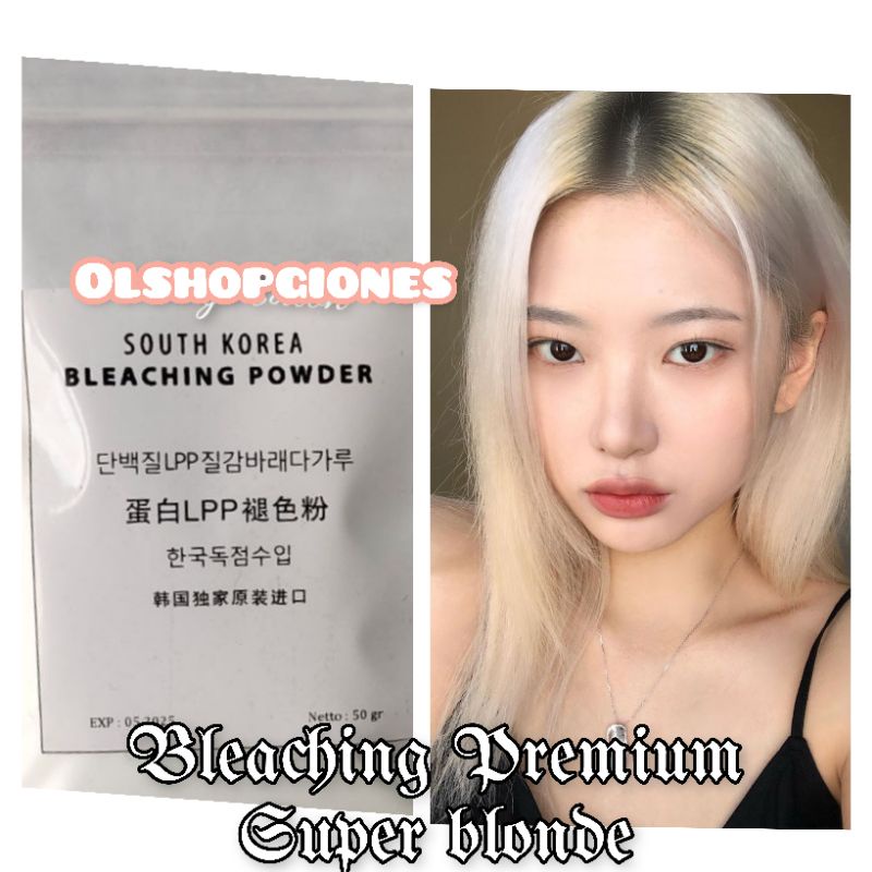 South Korea bleaching powder Level 9 + developer 100ml oxydant hair color pewarna cat rambut keratin