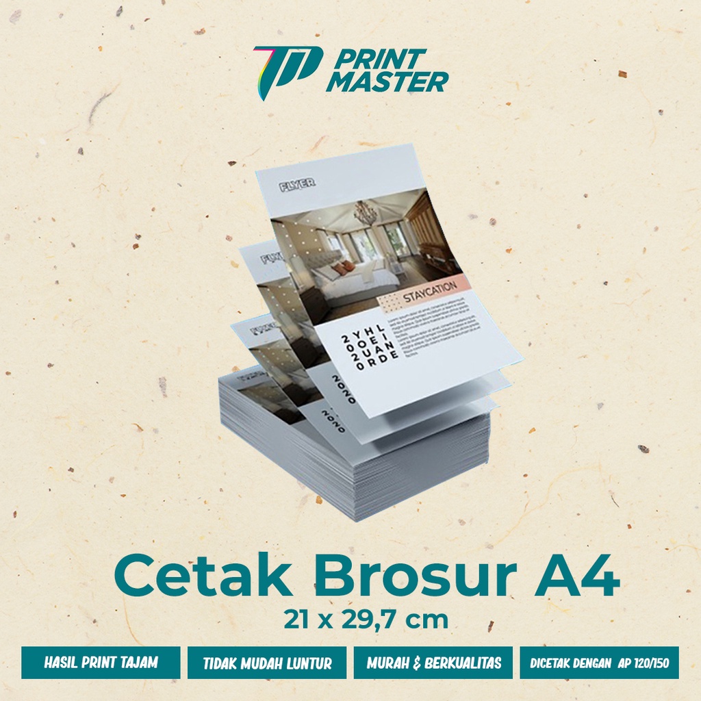 Cetak Brosur / Flyer A4 (1 Sisi / 2 Sisi)