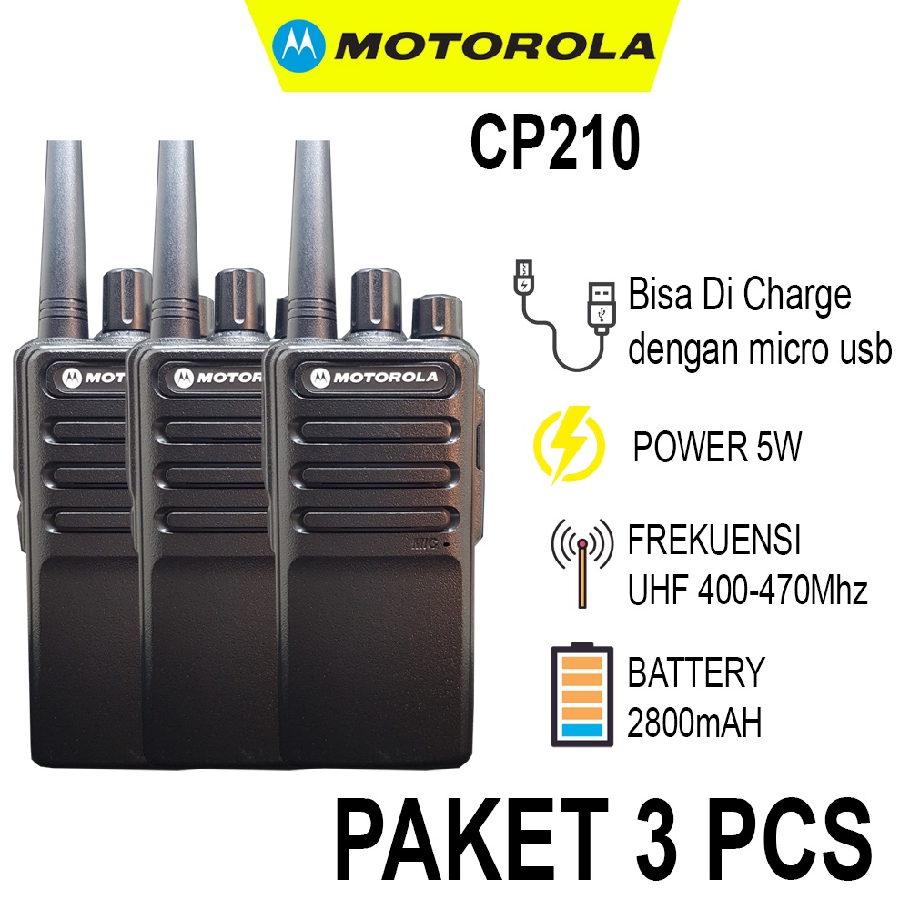 HT CP210 3 Unit UHF Handy Talky Walkie Talkie UHF 400-470Mhz Alat Komunikasi Alat Telepon Alat Outdoor Radio Komunikasi Alat Outdoor Alat Kamping Alat Konvoi + Earset