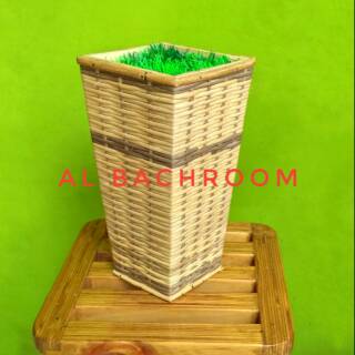  POT  ANYAMAN  ROTAN BAMBU  29CM Shopee Indonesia