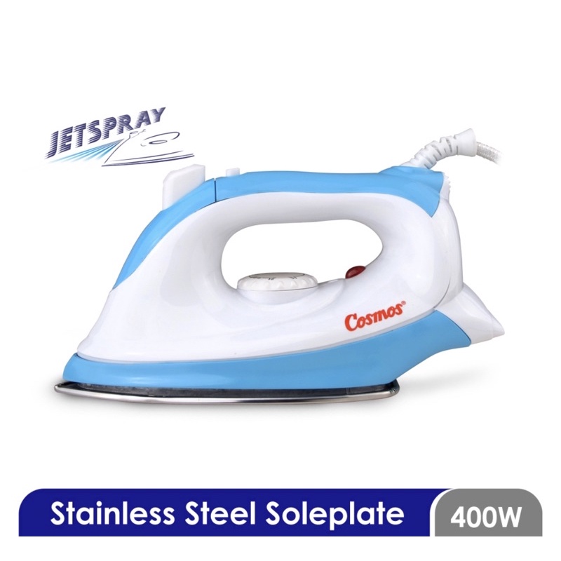 [ Cosmos ] Setrika / Steamer semprot jetspray listrik Cosmos CIS 438 Iron Dry - Biru