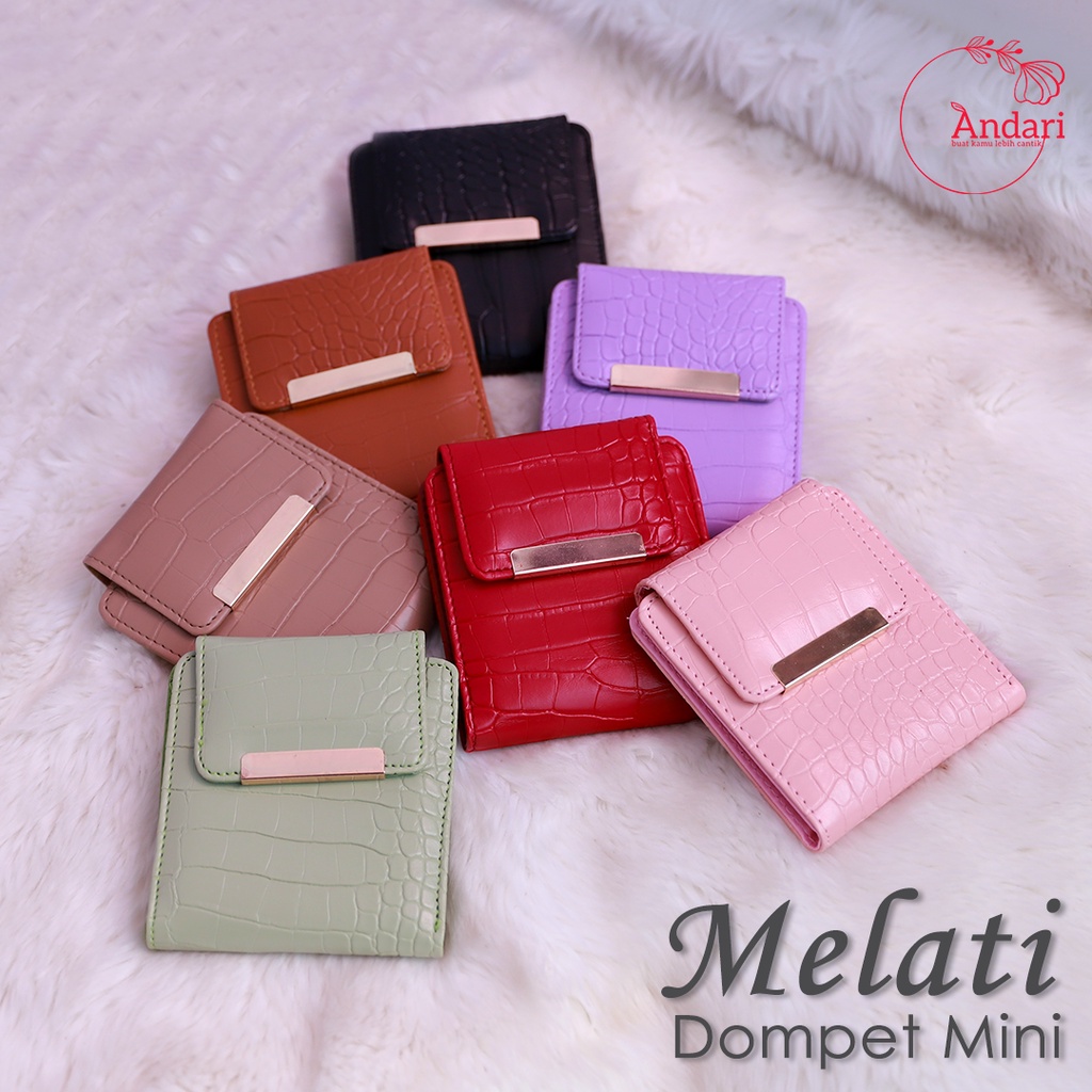 Dompet Mini Wanita Murah Motif Croco Terbaru Cocok Untuk Kondangan MELATI ORIGINAL by ANDARI