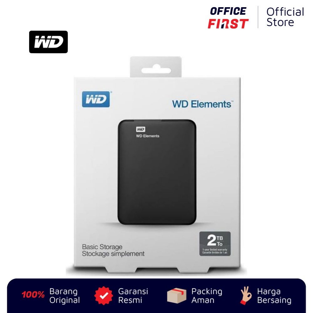 WD Element 2TB 1TB HD HDD Hard Disk External Wester Digital