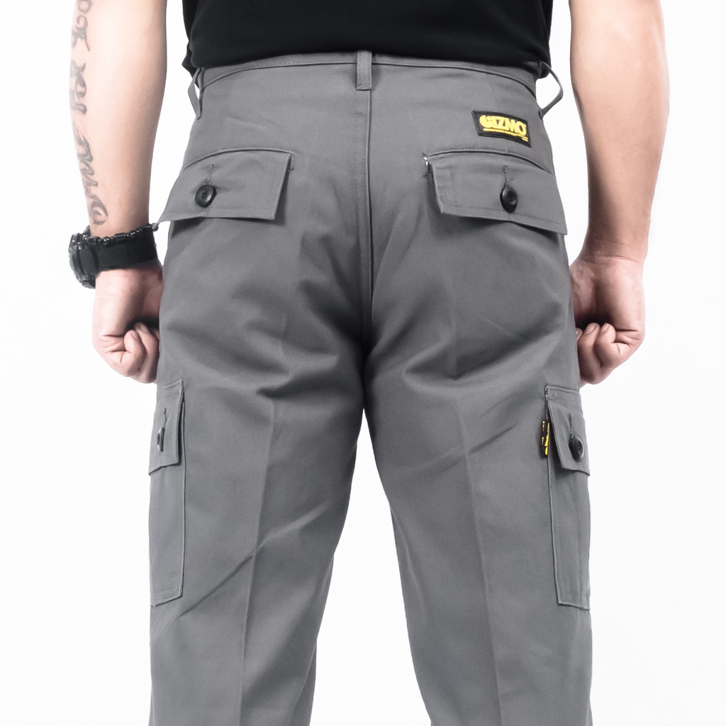 Gizmo Celana Cargo Panjang Reguler Grey