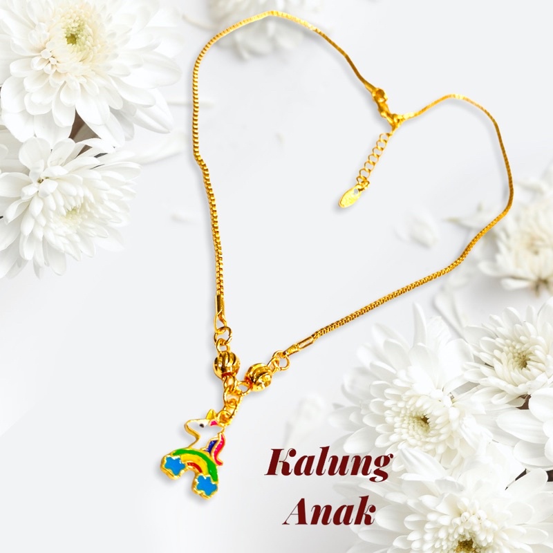 kalung untuk anak//kalung carakter //kalung lapis emas //perhiasan anak//kalung