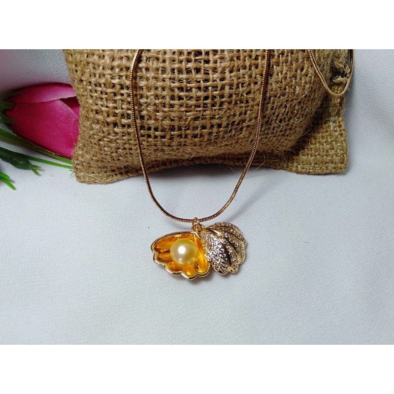 kalung kerang mutiara air tawar