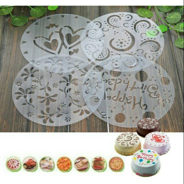 Cake stencil dekorasi kue ulang tahun