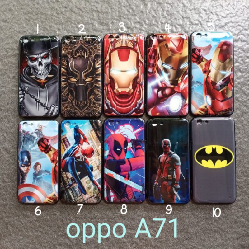 Case gambar Oppo A71 motif cowok ( 2 motif ) soft softcase softshell silikon cover casing kesing housing