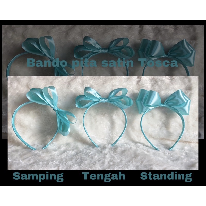 

Bando pita satin Tosca / bando wanita / kids adult / cosplay hijau