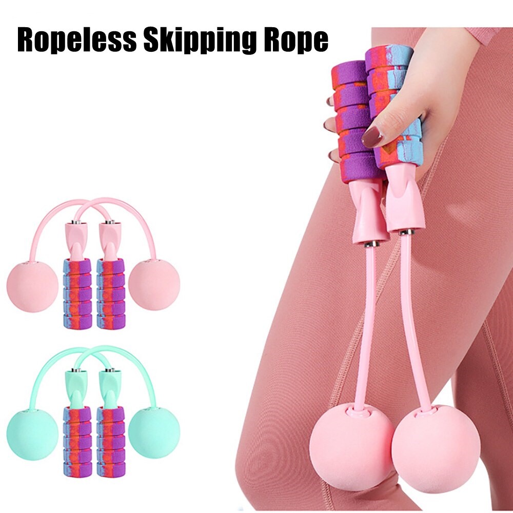 New High-density Thread Rubber Cotton Indoor Silent Big Ball Bearing Skipping Rope For Fitness Sport