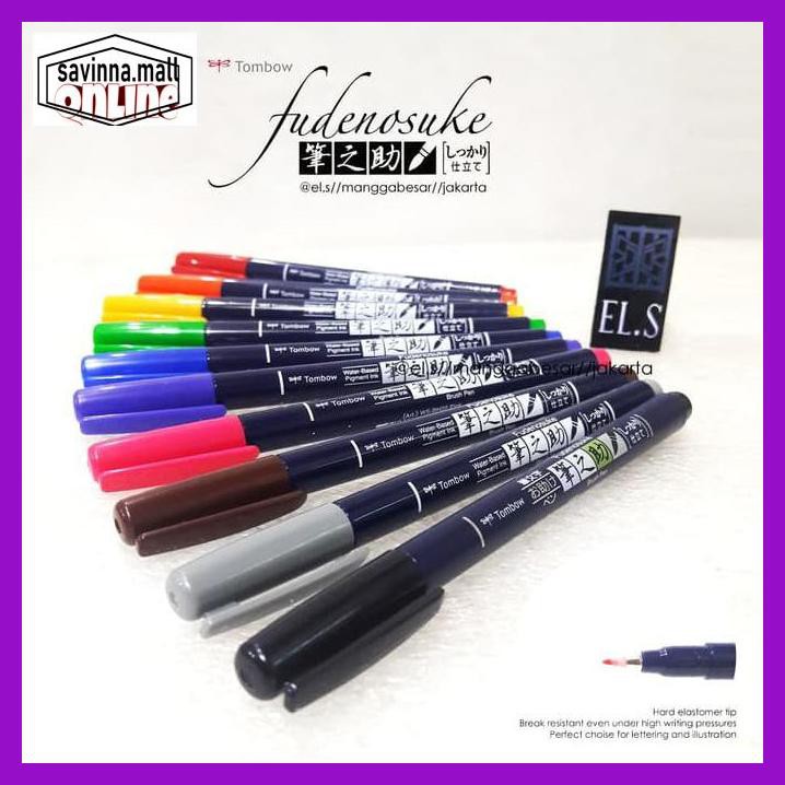 

U0Uo879- Tombow Fudenosuke Brush Pen Hard Color - Cokelat Y7Ry688-